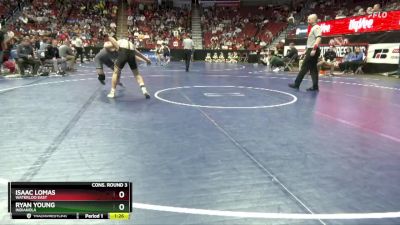 3A-132 lbs Cons. Round 3 - Isaac Lomas, Waterloo East vs Ryan Young, Indianola