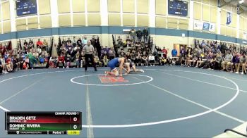 150 lbs Champ Round 1 (16 Team) - Dominic Rivera, Hobart vs Braden Getz, Roncalli