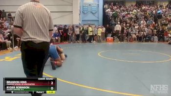 215 lbs Champ. Round 1 - Brandon King, Charter School Of Wilmington vs Ryder Robinson, Sussex Central H S