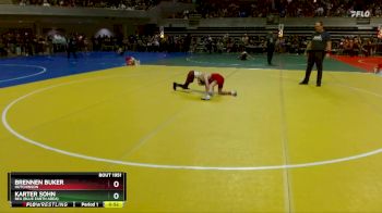 68 lbs 5th Place Match - Karter Sohn, BEA (Blue Earth Area) vs Brennen Buker, Hutchinson