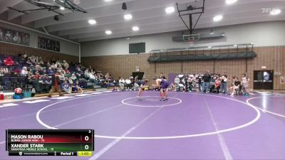 165 lbs Round 4 (6 Team) - Xander Stark, Saratoga Middle School vs Mason Rabou, Burns Junior High