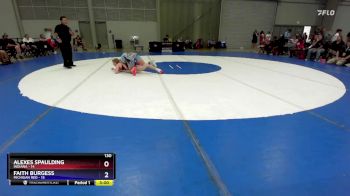 130 lbs Placement Matches (8 Team) - Alexes Spaulding, Indiana vs Faith Burgess, Michigan Red