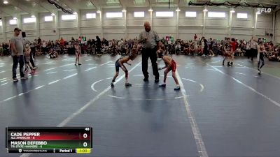 48 lbs Round 4 (8 Team) - Mason Defebbo, Tri State Hammers vs Cade Pepper, All American