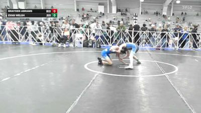 113 lbs Rr Rnd 3 - Brayden Abrams, Misdirection Mat Club - HSB vs Evan Welsh, Journeymen Blue - HSB