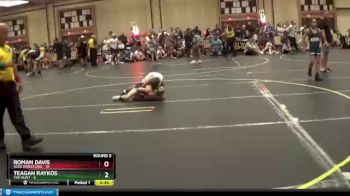 70 lbs Round 5 (6 Team) - Roman Davis, ACES Wrestling vs Teagan Raykos, The Hunt