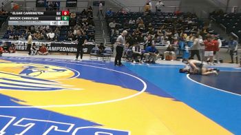 133 lbs Quarterfinal - Brock Christian, Mount Olive vs Elijah Carrington, Belmont Abbey
