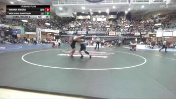 235 lbs Cons. Round 2 - Hanna Myers, Hoyt-Rolyal Valley Hs vs Holidae Banfield, Sabetha Hs