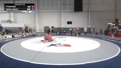 120 lbs 3rd Place Match - Tyler Sage, Massa vs Brody Ashley, Michigan West Wrestling Club