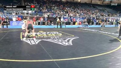 Girls-105 lbs 7th Place Match - Abigail Judy, Marshall (Girls) vs Lillian Teachworth, Portland (Girls)