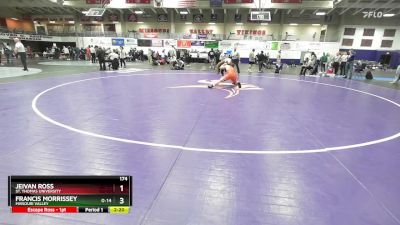 174 lbs Quarterfinal - Jeivan Ross, St. Thomas University vs Francis Morrissey, Missouri Valley