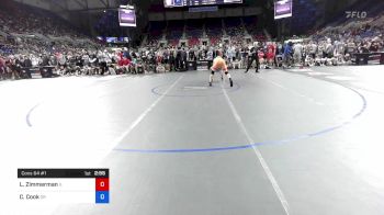 126 lbs Cons 64 #1 - Liam Zimmerman, Illinois vs Colby Cook, Oregon