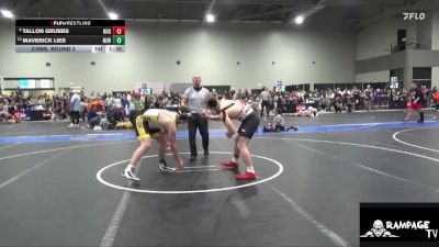 205 lbs Cons. Round 2 - Maverick Lies, Newton vs Tallon Grubbs, Hugoton