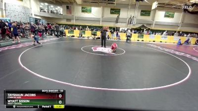 55 lbs Quarterfinal - Wyatt Sisson, West Central vs Tayshaun Jacobs, Cobbler Kids