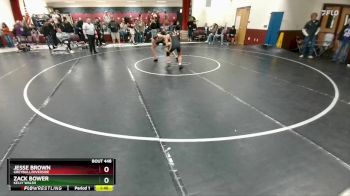 144 lbs Cons. Round 4 - Jesse Brown, Greybull/Riverside vs Zack Bower, Kelly Walsh