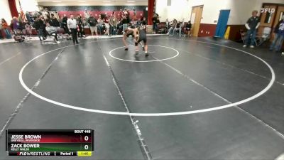 144 lbs Cons. Round 4 - Jesse Brown, Greybull/Riverside vs Zack Bower, Kelly Walsh