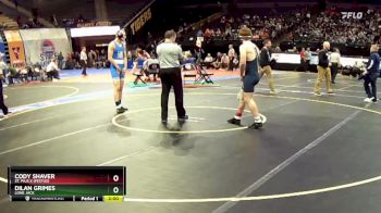 190 Class 1 lbs Champ. Round 1 - Cody Shaver, St. Pius X (Festus) vs Dilan Grimes, Lone Jack