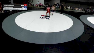 132 lbs Uriah Hawkins, SDIKWA - San Diego-Imperial Kids Wrestling Association vs Caden Garriott, LAWA - Los Angles Wrestling Association