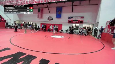 HS 145 lbs Cons. Round 3 - Avree Dial, DEL CITY vs Delissa Evans, KINGFISHER