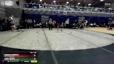 130 lbs Round 3 - Alex Sears, Emmett Wrestling Club vs Mason Forrest, Nampa Christian