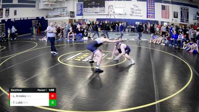 215 lbs Semifinal - Landon Knisley, Claysburg Kimmel Hs vs Tyler Lobb, Moshannon Valley Hs