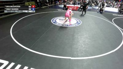 140 lbs 5th Place Match - Mya McCutchan, California vs Emily Warren, Seaside Wrestling Club