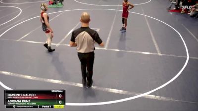 98 lbs Semifinal - DaMonte Rausch, Maple Grove Wrestling Club vs Adriana Kunz, Summit Wrestling Academy