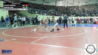 120 lbs Consi Of 16 #1 - Skyler Thurman, Westmoore Wresting vs Kinsler Lamb, Altus JH