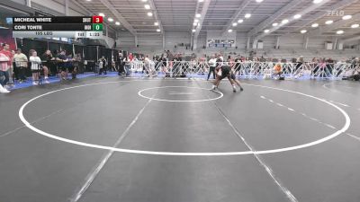 195 lbs Quarterfinal - Micheal White, Team Shutt Rioux - HSB vs Cori Tonte, Indiana Outlaws Black - HSB