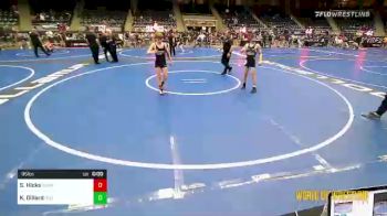 95 lbs Semifinal - Slater Hicks, Sunkist Kids Monster Garage vs Keanu Dillard, Red Hawk