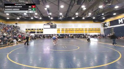 155 lbs Round Of 16 - Gabriella Dolanch, Avella vs Kadence Merigo, Canon-McMillan