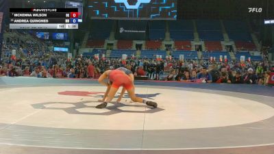 120 lbs Cons. Rd Of 16 - McKenna Wilson, OK vs Andrea Quinones, MN