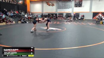 100 lbs Quarterfinal - Taylor Cavanh, Iowa City, Liberty vs Elizabeth Burns, Prairie, Cedar Rapids