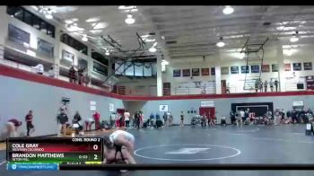 184 lbs Cons. Round 2 - Cole Gray, Western Colorado vs Brandon Matthews, Seton Hill