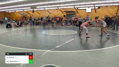 105 lbs Final - Drayton DeKay, Sayre vs Maverick Beckwith, Plymouth