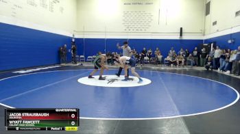 135 lbs Quarterfinal - Jacob Strausbaugh, Soldotna vs Wyatt Fawcett, Colony High School