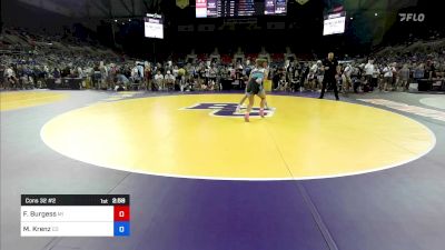 125 lbs Cons 32 #2 - Faith Burgess, MI vs Makenzie Krenz, CO