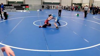 110-120 lbs Champ. Round 1 - Lailah Jones, Broken Bow Wrestling Club vs Sylvana Adame, Las Animas