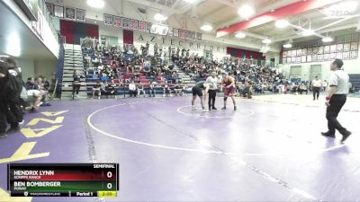 190 lbs Semifinal - Ben Bomberger, Poway vs Hendrix Lynn, Scripps Ranch