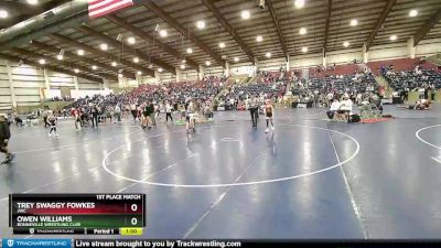 75 lbs 1st Place Match - Owen Williams, Bonneville Wrestling Club vs Trey Swaggy Fowkes, JWC