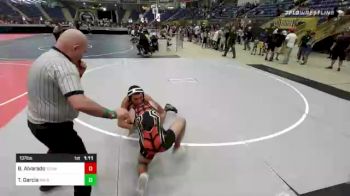 137 lbs Semifinal - Benjamon Alvarado, Team Clovis vs Tatum Garcia, NM Bad Boyz