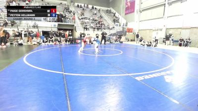 U20 Women - 62 lbs Champ. Round 3 - Paige Gershmel, MT vs Peyton Hellmann, SD