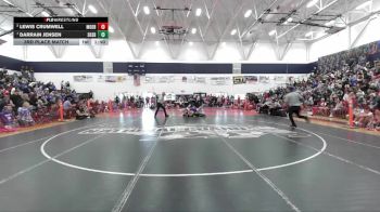 Boys 167 lbs 3rd Place Match - Darrain Jensen, Shasta Boys vs Lewis Crumwell, Modoc Boys