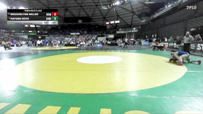 Girls 3A 140 lbs Cons. Round 2 - Brookelynn Miller, Enumclaw (Girls) vs Hayden Roth, Auburn Mountainview (Girls)
