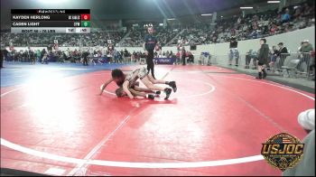 76 lbs Consi Of 8 #1 - Kayden Herlong, Del City Little League Wrestling vs Caden Light, Coweta Tiger Wrestling