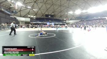 84 lbs Champ. Round 1 - Mason Elliott, Tahoma Jr. Bears Wrestling Club vs Brayden Nelson, Twin City Wrestling Club