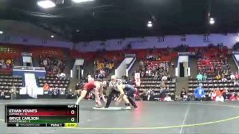 145 lbs Quarterfinals (8 Team) - Ethan Younts, Clinton HS vs Bryce Carlson, Gladstone HS