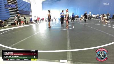 150-170 lbs Round 1 - Cole Cox, Panther Youth Wrestling-CPR vs Kaeden Wright, Topeka Blue Thunder Wrestling Club