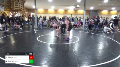 285 lbs Round Of 16 - Lucas Risser, Coudersport vs Alex Barrett, Olyphant