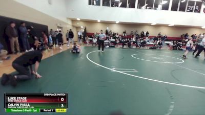 84 lbs 3rd Place Match - Luke Stage, Toro World Club vs Calvin Paull, Outlaw Wrestling Club