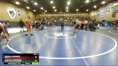 215 lbs Champ. Round 3 - Hudson Sweitzer, Trinity Classical Academy vs Joshua Godinez, Oxnard